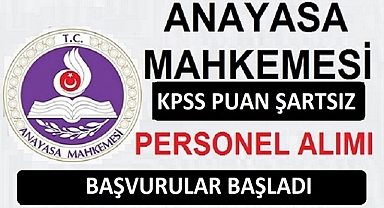 Anayasa Mahkemesi Başkanlığı Personel Alım İlanı