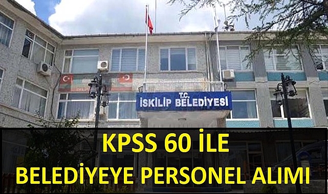KPSS 60 PUAN İLE BELEDİYE MEMUR ALIYOR!