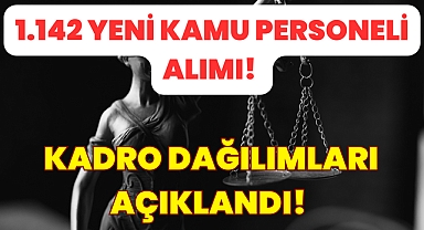 Adalet Bakanlığı ve CTE Bünyesine 1.142 Yeni Kamu Personeli Alımı! Kadro Dağılımları Açıklandı! 