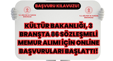 Kültür Bakanlığı, 3 Branşta 86 Sözleşmeli Memur Alımı İçin Online Başvuruları Başlattı
