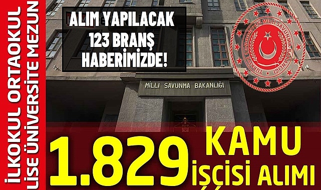 2024 Yılında 1829 Kamu İşçisi Alımı Yapılacak! Hangi Branşlarda Alım Olacak? Hangi İllerde Alım Olacak?