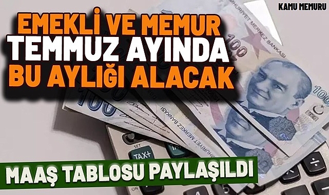Emekli Maaşlarında Son Dakika Gelişmesi: Temmuz Ayı Zamlı Maaş Tabloları Açıklandı
