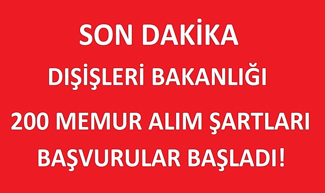 Dışişleri Bakanlığı 200 Meslek Memuru Alımı Şartları ve Süreci