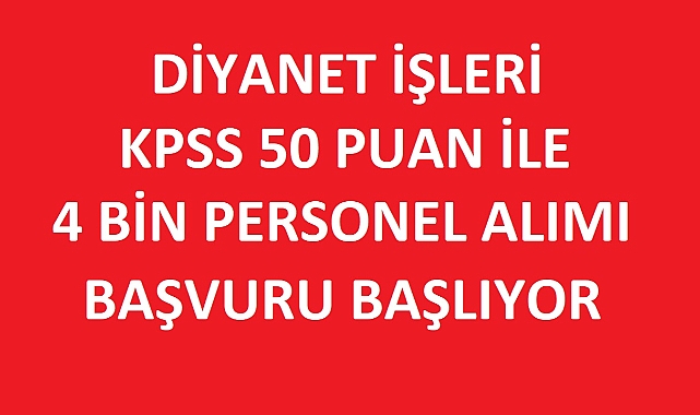 Diyanet 4000 Personel (İmam Hatip) Alımı Başvurusu Başlıyor!