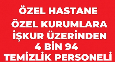 Hastanelere ve Özel Sektöre 4 Bin 94 Temizlik Görevlisi Alımı: 2026 Başvuru Şartları ve İlan Detayları