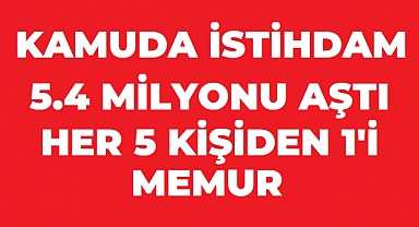 Kamuda İstihdam 5,4 Milyonu Aştı: Kamu Çalışanlarının Sayısı Beş Yılda 550 Bin Arttı