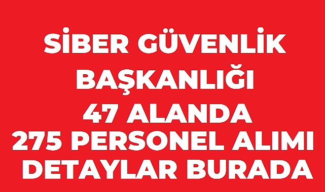 Siber Güvenlik Başkanlığı 275 Uzman Alımı İçin Başvurular Başladı: 47 Alanda Kadro Açıldı