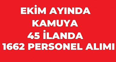 Ekim 2026 Kamu Personel Alımları: 45 İlanda 1.662 Kontenjan Açıldı